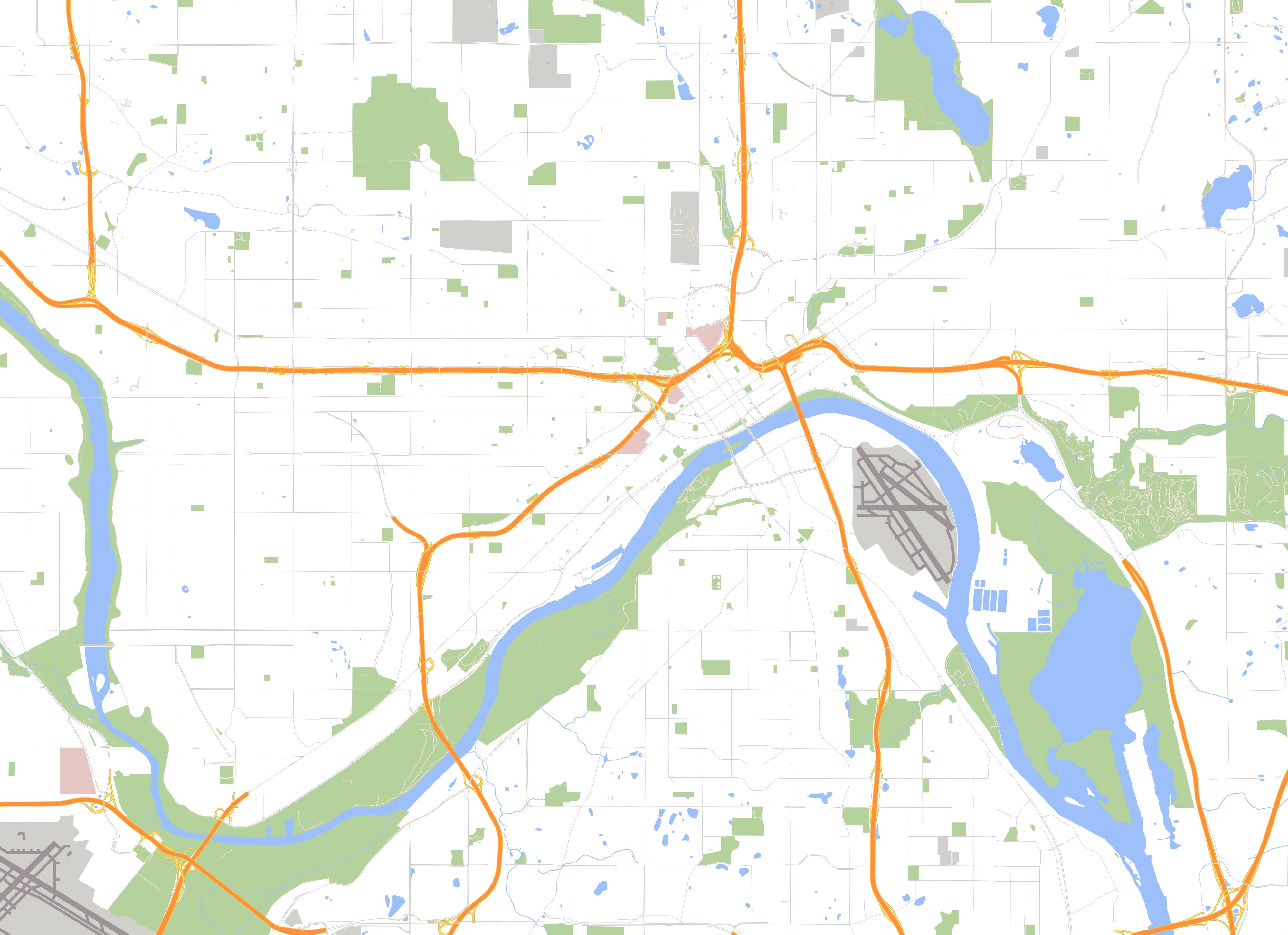 Saint paul minnesota map with neighborhoods Vector Image