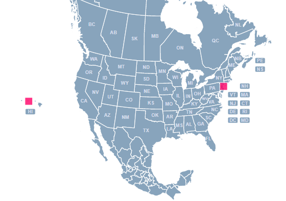 Interactive North American Map HTML5/JavaScript Interactive North America Map | Simplemaps.com