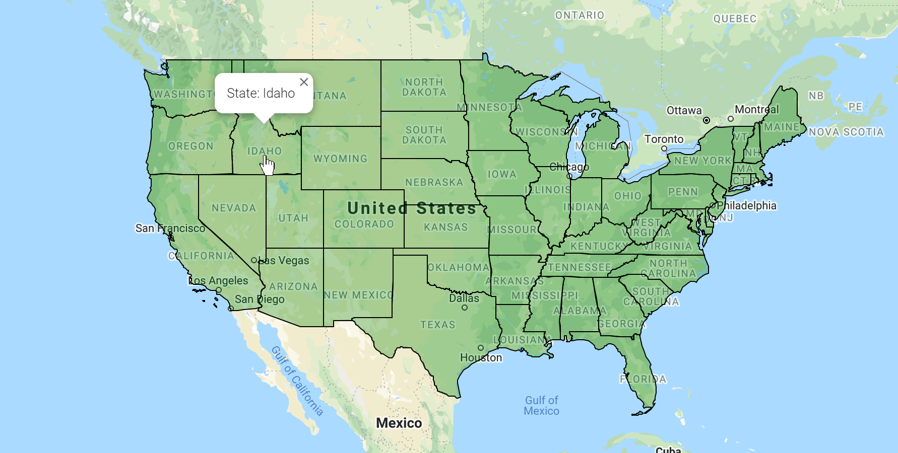 google maps grid overlay